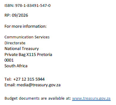 Budget Speech 2026 Contact Details
