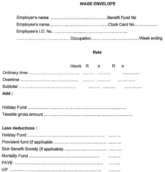 R6458 wage envelope i