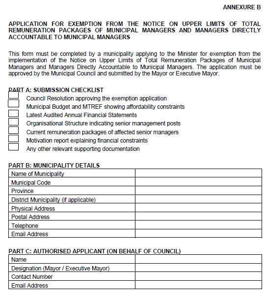 N7368 Annex B Application for Exemption