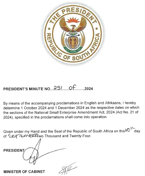 PN190 Presidents Minute No 251 of 2024